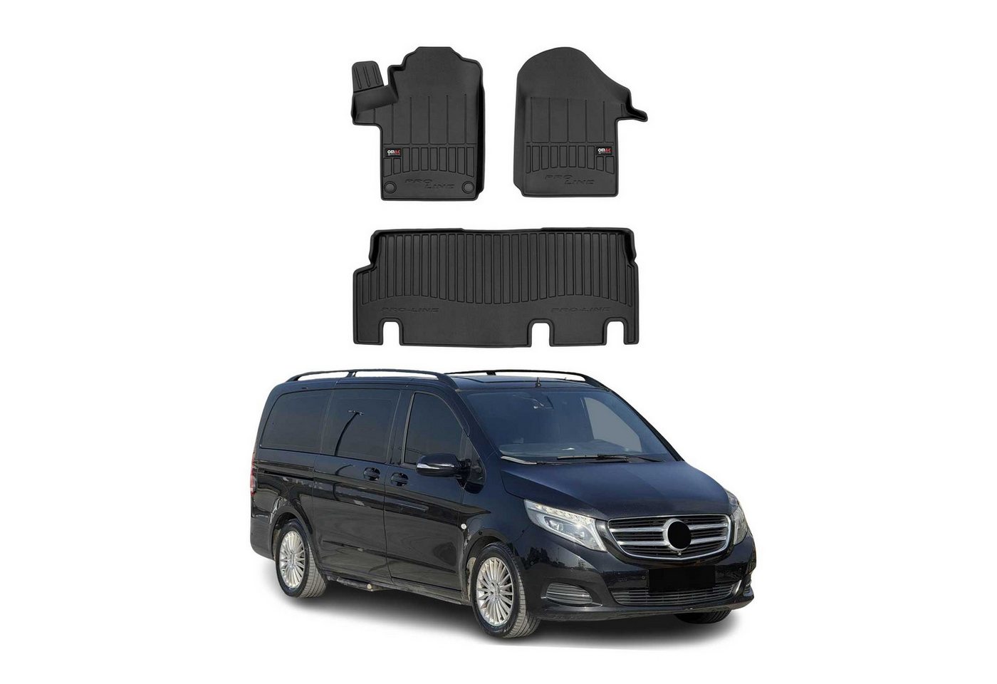 OMAC Auto-Fußmatten für Mercedes Vito W447 2014-2025 Automatte TPE (3 St), für Mercedes Vito W447 2014-2025 Mercedes Vito W447 2014-2025, Antirutsch,Wasserfest,Einfache Installation Bild 5