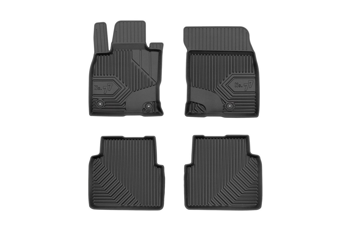 OMAC Auto-Fußmatten Gummimatten No.77 für Ford Kuga III 2019-2025 TPE Schwarz 4 Teile (4 St), für Ford Kuga III 2019-2025 Ford Kuga III 2019-2025, Antirutsch,Wasserfest,Einfache Installation Bild 3