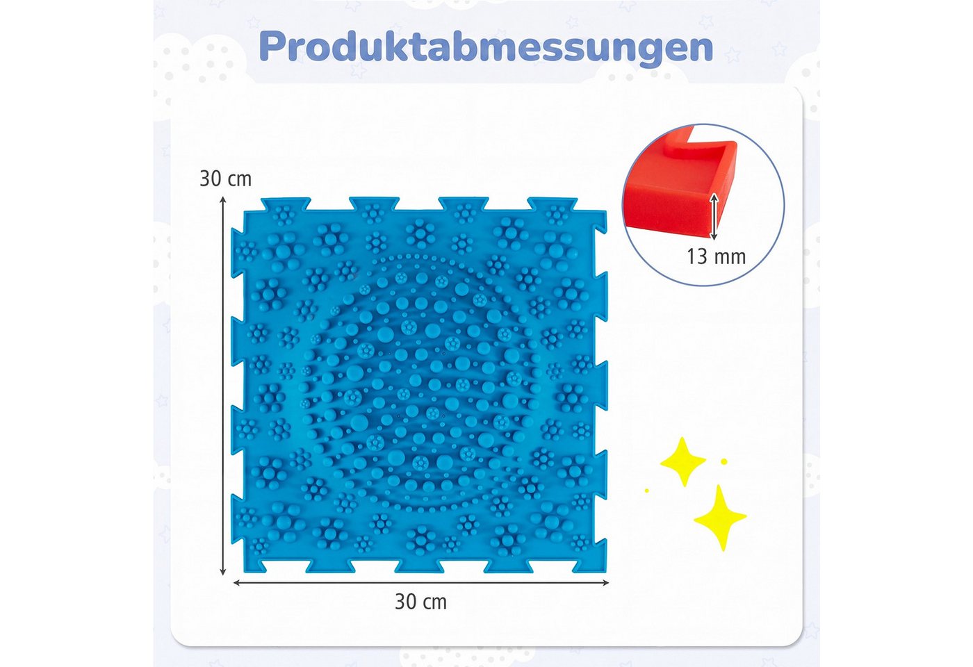 COSTWAY Spielmatte (6-St), Sensorische Massagematte mit verschiedenen Mustern Bild 5