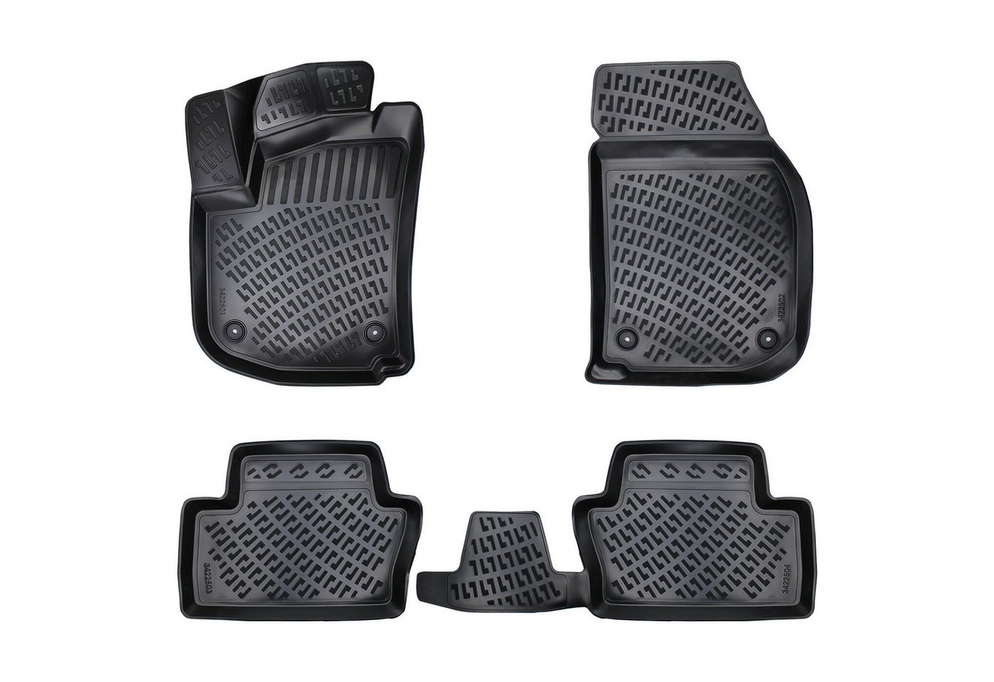 Trimak Passform-Fußmatten Oder Kofferraumwanne Oder Set kompatibel mit Opel Zafira, Opel Zafira B 2005-2014 Gummimatten Auto TPE Allwetter Fussmatten Bild 3