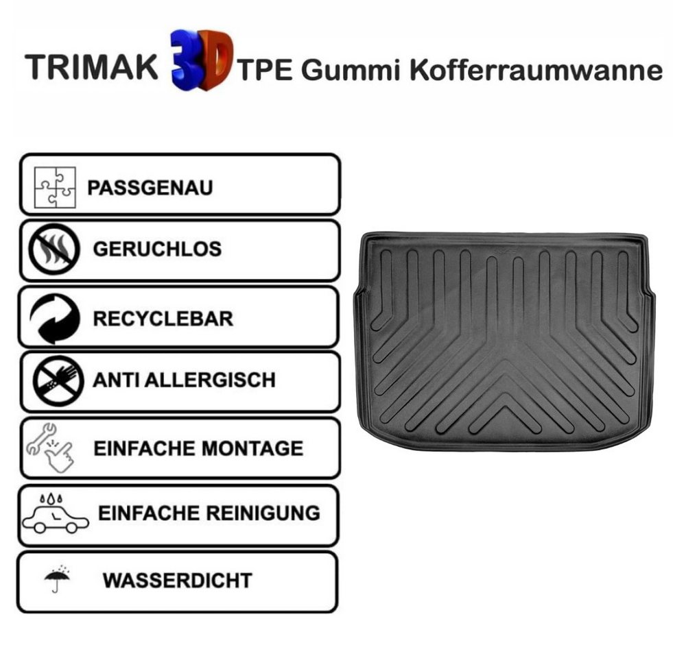 Trimak Passform-Fußmatten Oder Kofferraumwanne Oder Set für Toyota Corolla, Corolla Hatchback E210 Benzin ab 2019 Fuß- & Obere Kofferraummatte Bild 5
