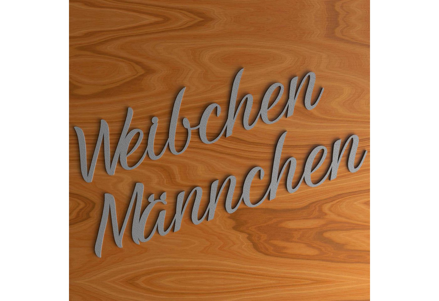 Zwayve Hinweisschild Weibchen Männchen Türschild Set WC Toilettenschild Schriftzug Grau Bild 4