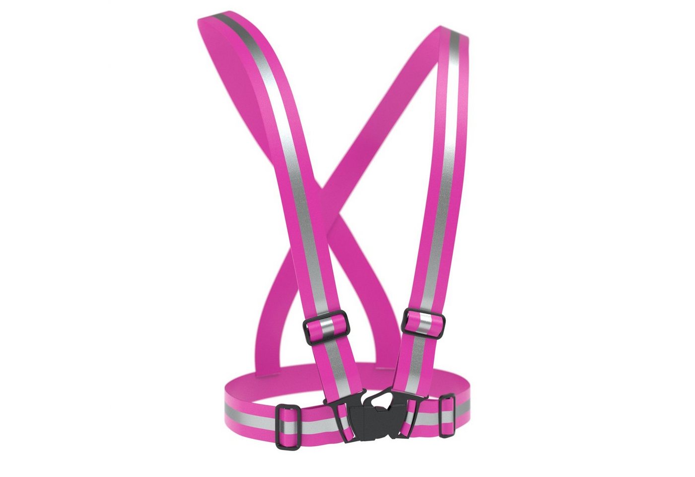 EAZY CASE Warnweste Universal Warnweste mit Schnalle leichte Warnweste Fahrrad Reflektor Weste Damen Sicherheitsweste Pink
