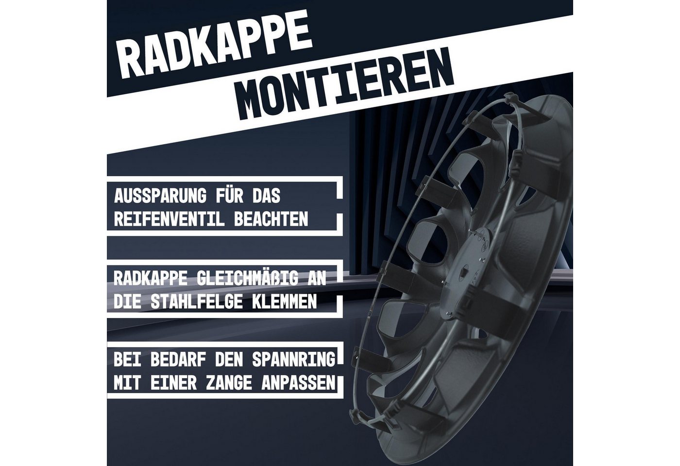 NRM Radkappe Radzierblende NRM PERFECTO 15 Zoll GRAPHIT lackiert, 15 in Zoll, (4-St) Bild 4