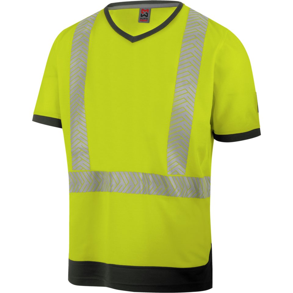 Würth MODYF Warnschutz-Shirt Fluo EN 20471 Hi-Vis Shirt für Herren Professionelles Warnschutz T-Shirt für Handwerker