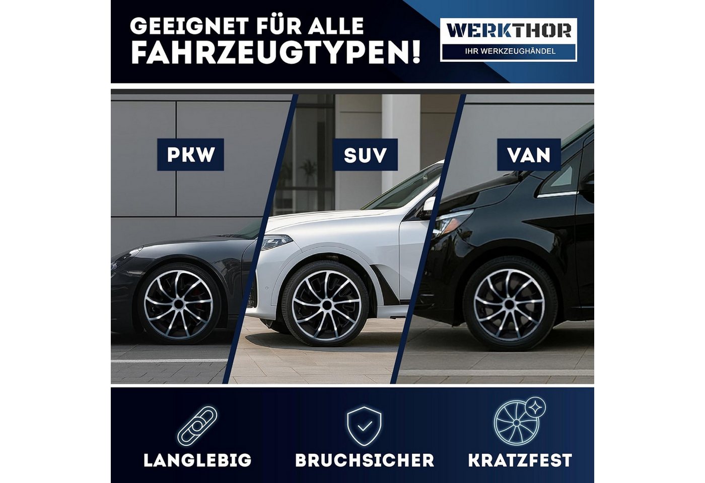 Werkthor Radkappen WERKTHOR Premium Radkappen 13-16 Zoll