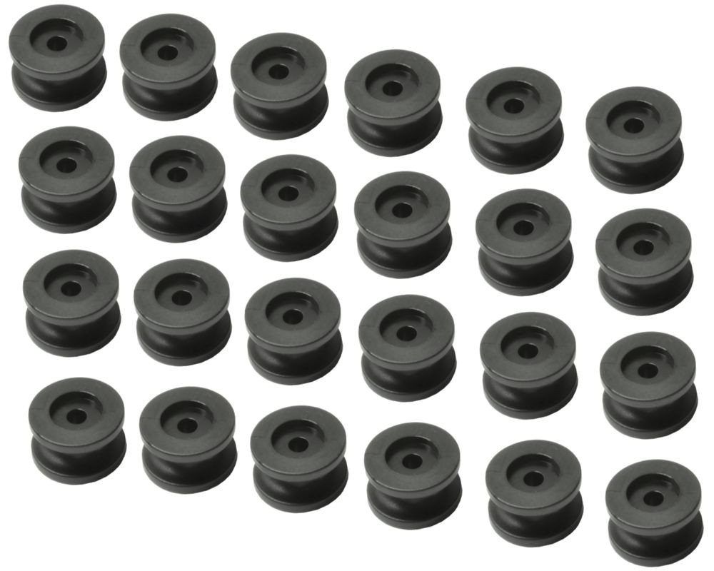 Miederhoff Anhänger 24 Stück - Rundknopf für 6 - 8 mm Expanderseil - Planenknopf