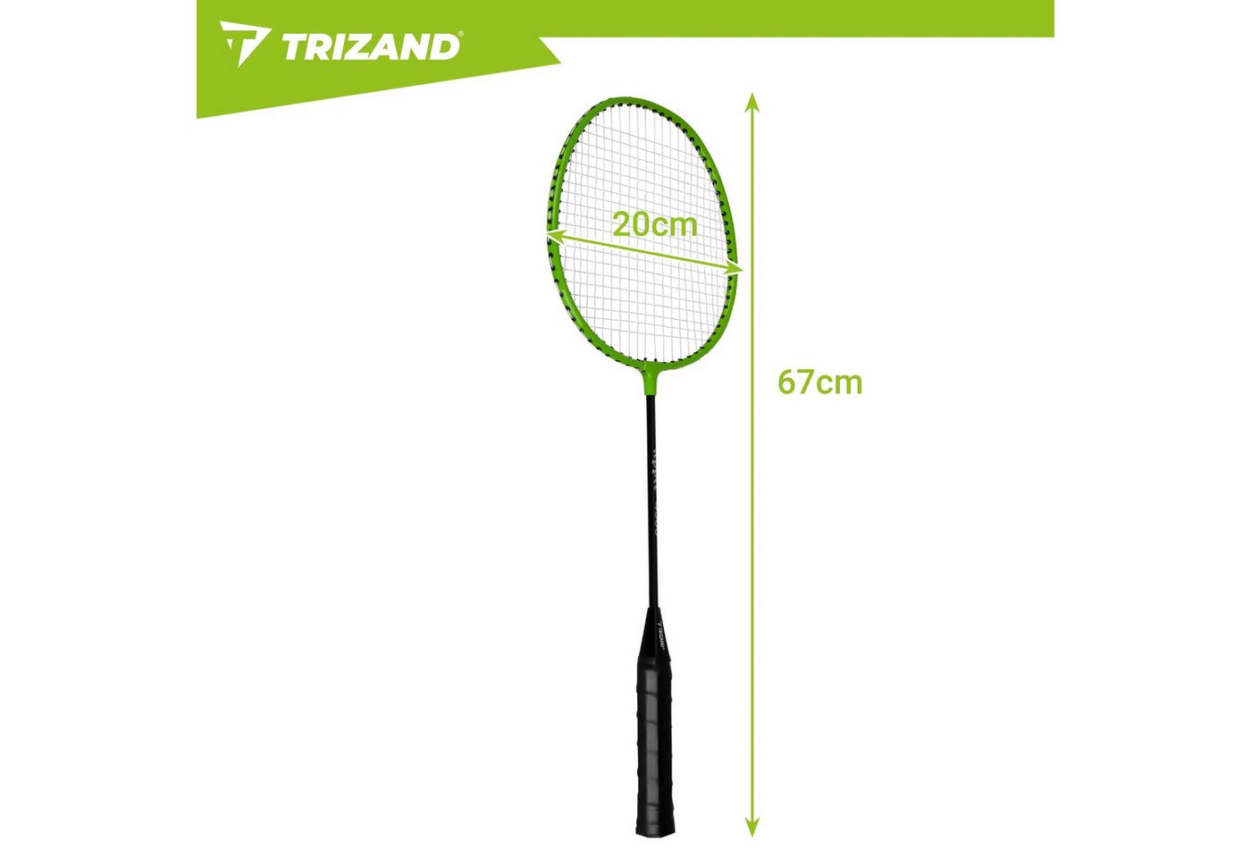 Trizand Badmintonschläger Federballset Freizeitset Familienspiel, (Spar-Set, 4-tlg., 4 Spieler-set), 4 Schläger, 3 Federbälle, Koffer, leichte Bauweise Bild 3