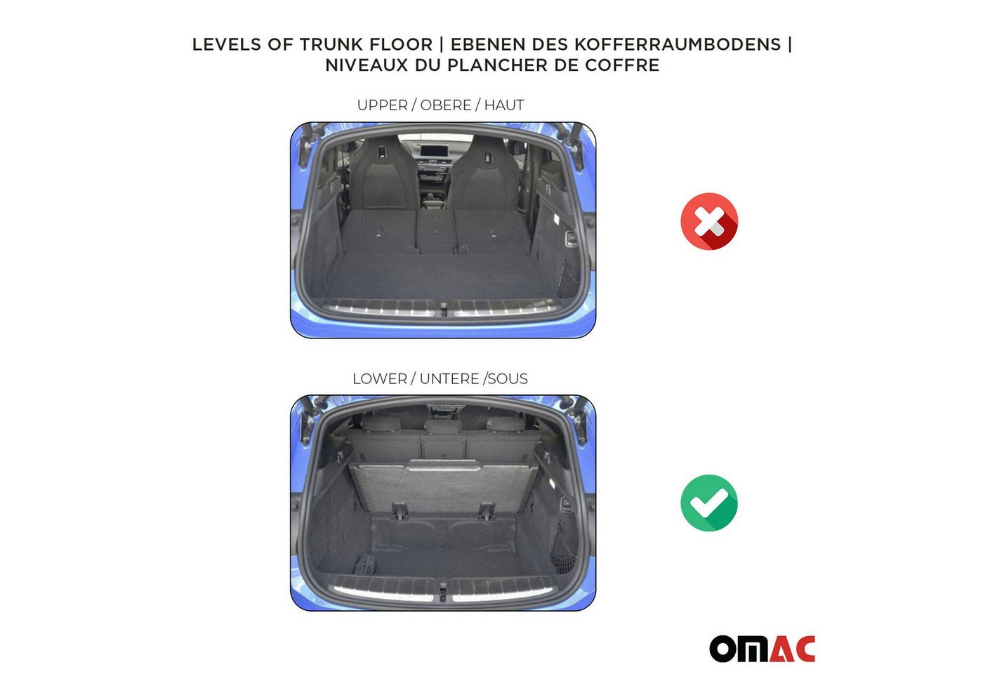 OMAC Kofferraummatte Kofferraumwanne für Dacia Sandero 3 2021-2025 Gummi TPE Schwarz (1 St), für Dacia Sandero 3 2021-2025 Dacia Sandero 3 2021-2025, Einfache Installation,Antirutsch,Leicht zu reinigen,Leichtgewicht Bild 5