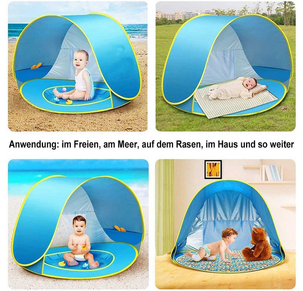 BTTO Strandmuschel Baby Strandmuschel Strandzelt Pop-up Baby Strand Zelt, Sun Shade Shelter für Kleinkinder, Tragbare Bild 5