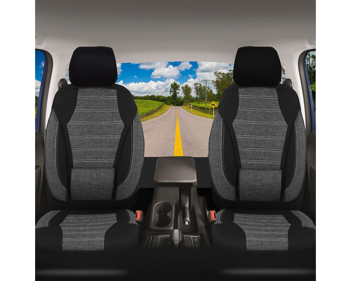 BREMER SITZBEZÜGE Autositzbezug für VW Golf Sportsvan Bj 2014-21 (KT104), Set, 2-tlg., Schonbezüge Sitzbezüge Fahrer und Beifahrer, in Schwarz Bild 5