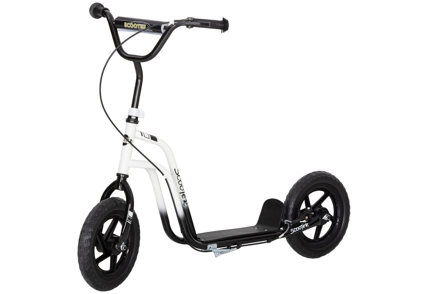 AIYAPLAY Cityroller Kinderroller Scooter mit verstellbarem Lenker und großen Rädern, (Kinderroller, 1 tlg., Tretroller), für Kinder im Alter von 5-12 Jahren, Weiß Bild 4
