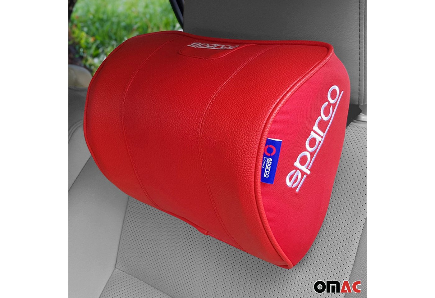 OMAC Autokopfstütze Ergonomische Nackenkissen Auto Memory-Schaum Blau, Ergonomisch, gemütlich Bild 2