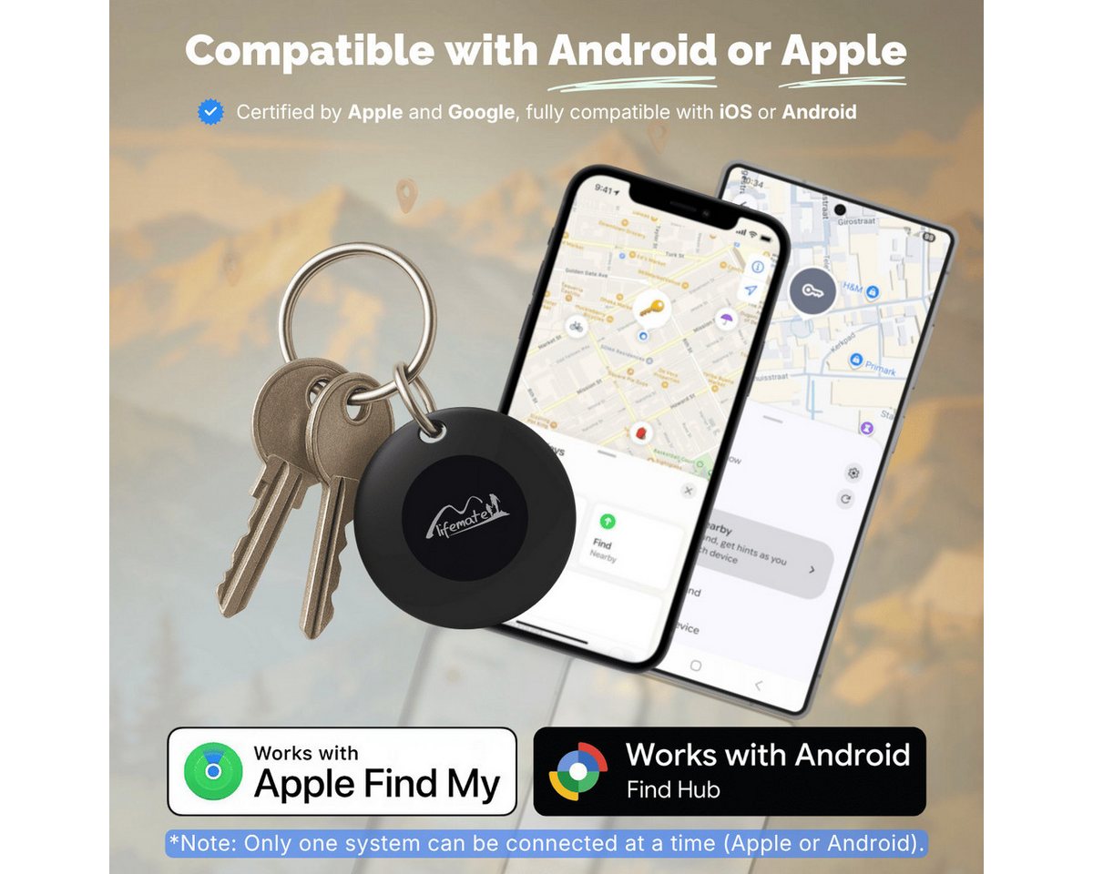 Lifemate Life Tag Duo Bluetooth-Tracker (für iOS oder Android, 4er-Pack) Bild 5