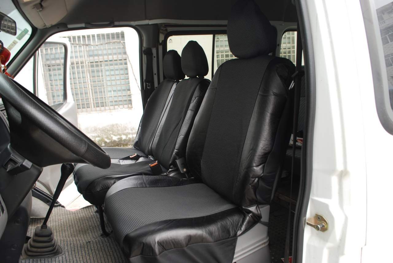 Woltu Autositzbezug, Transporter, 1+2 Sitzbezug Schonbezüge Schwarz-Grau Bild 5