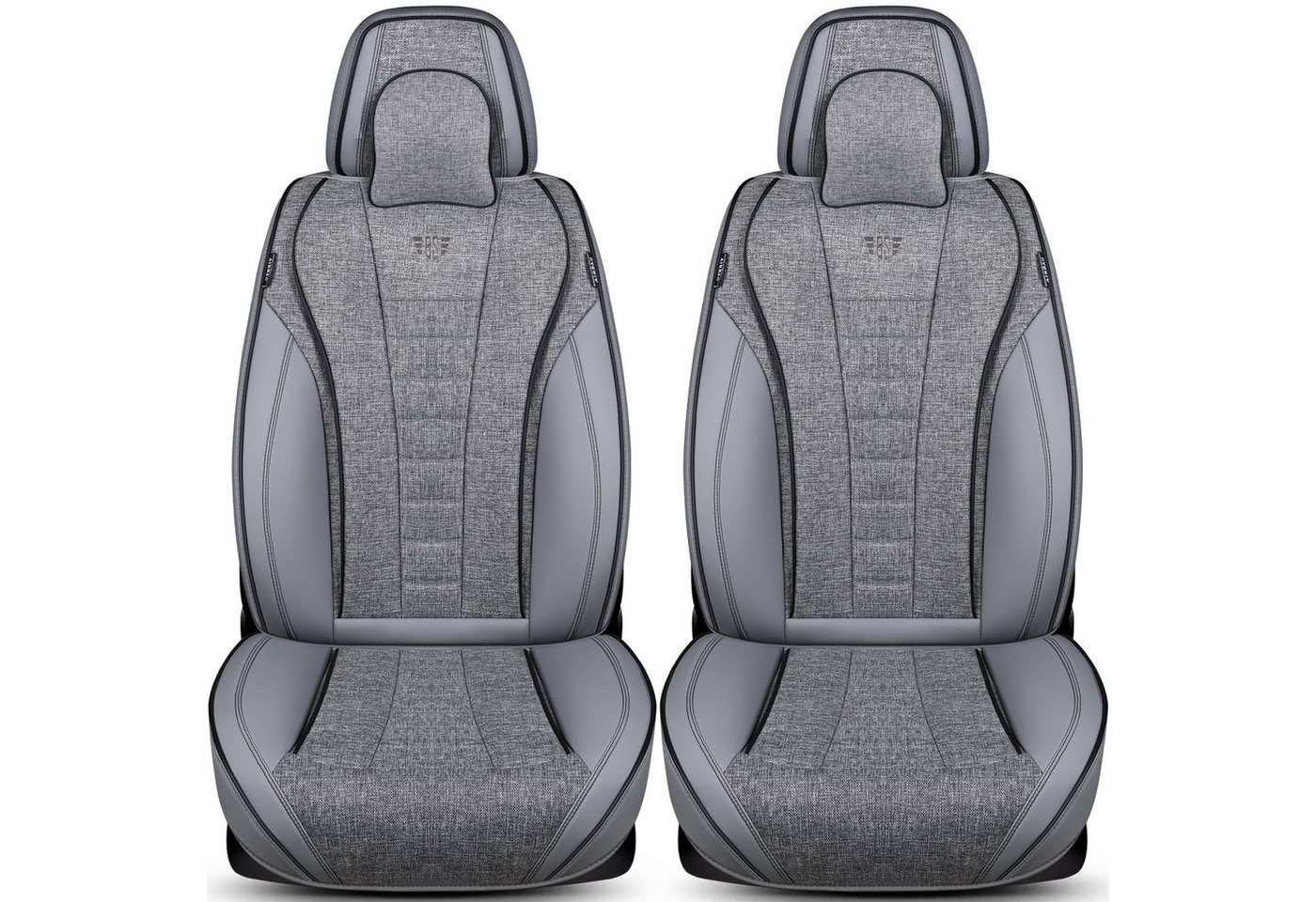 BREMER SITZBEZÜGE Autositzbezug für Dacia Duster Bj ab 2018 (NL2), Set, 2-tlg., Schonbezüge Sitzbezüge Fahrer und Beifahrer, in Grau Bild 2