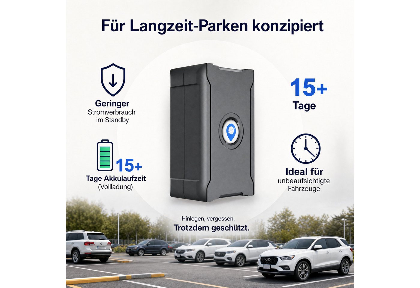 Blossom GPS Tracker Auto mit App Kabelloser Fahrzeugtracker Echtzeit Ortung GPS-Tracker (IoT SIM, Geo-Fence Alarm und bis zu 15 Tagen Akkulaufzeit für Autos) Bild 5