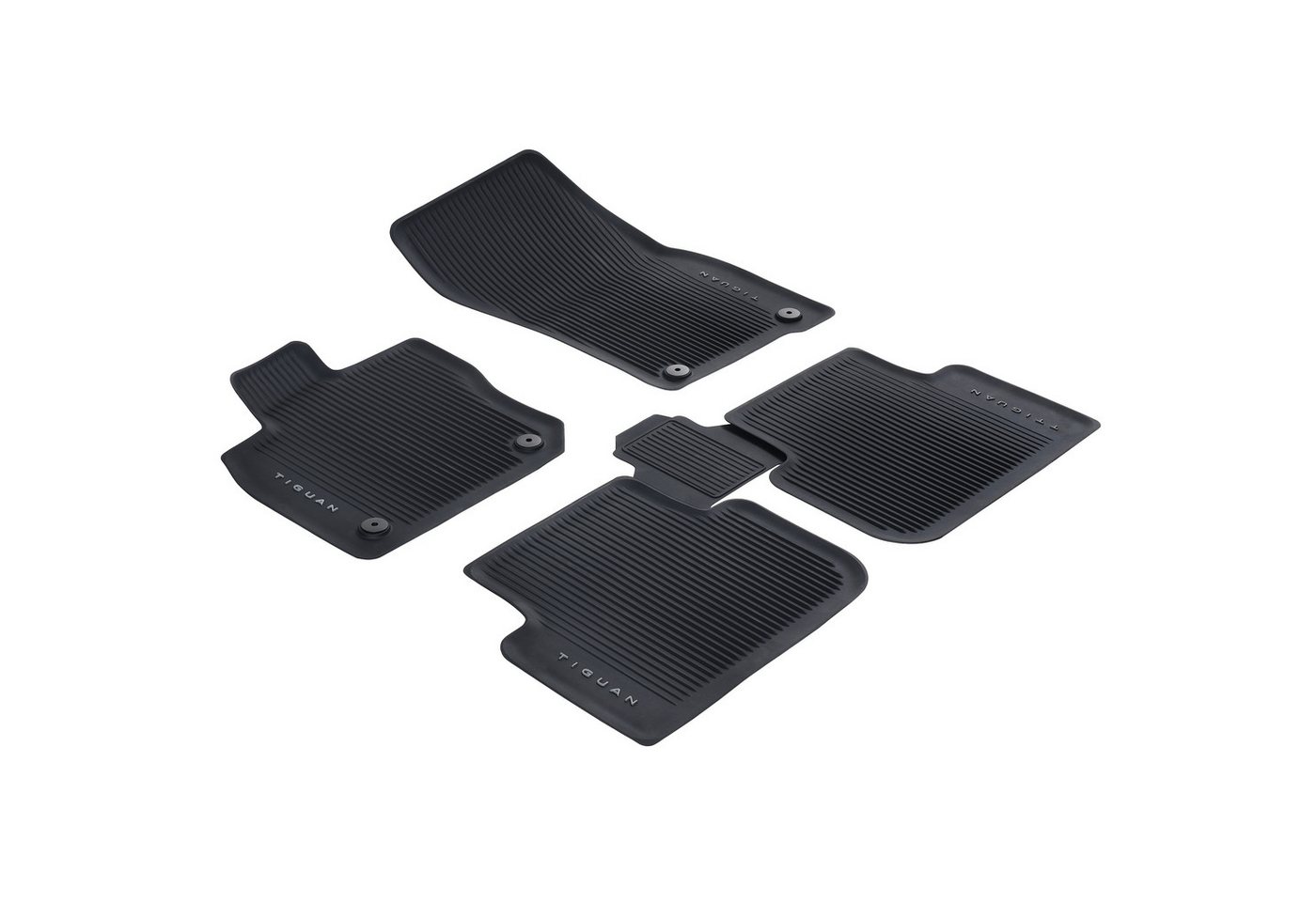 Volkswagen Passform-Fußmatten Tiguan III (CT1) (5 St), für Volkswagen, VW Tiguan 3 III SUV, Gummifußmatten vorne und hinten, rutschfest, abwaschbar, 571061500 82V