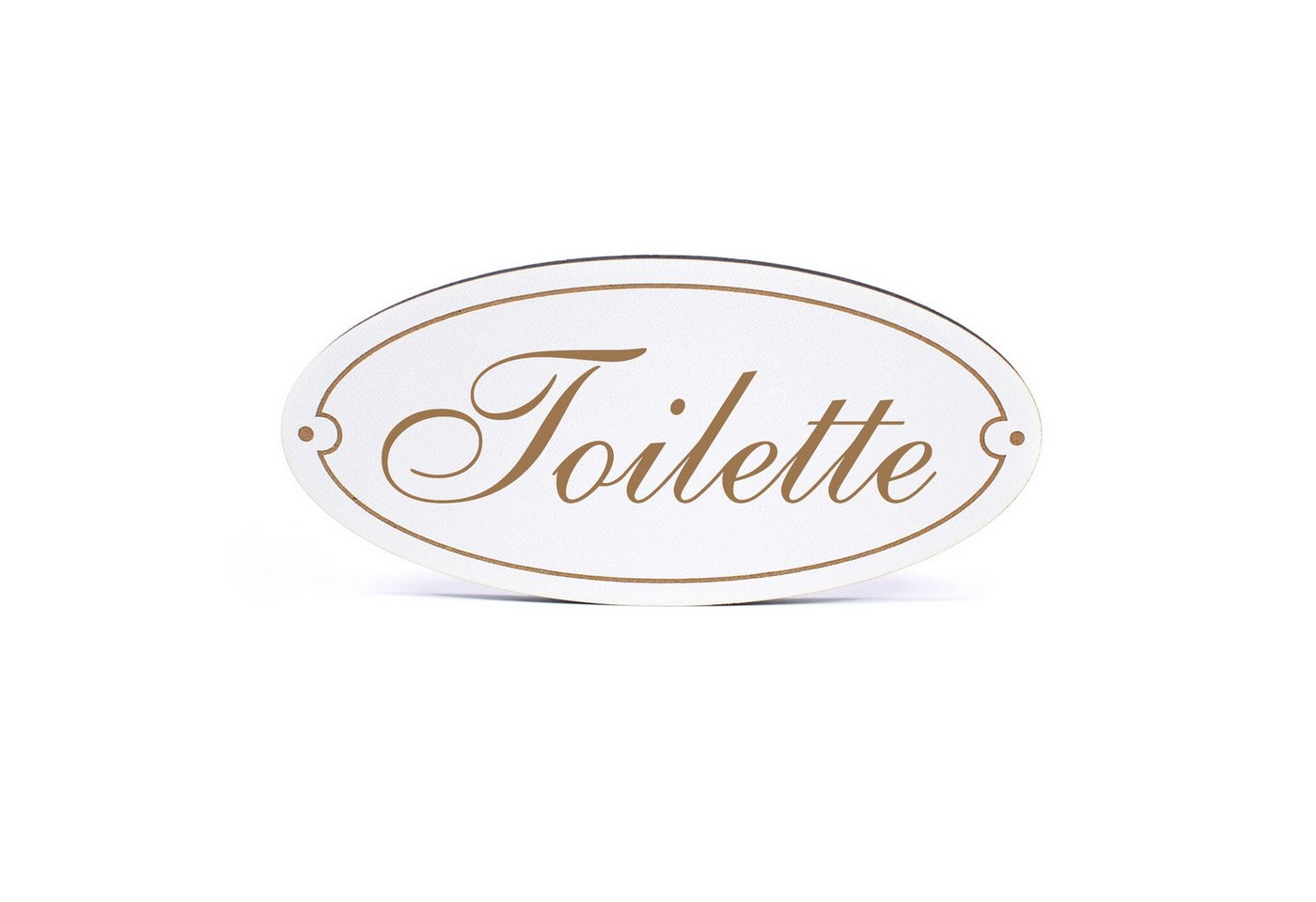 Dekolando Hinweisschild Türschild Oval - Toilette - Schild 15 x 7 cm - Schilder Türschilder, (1 St)