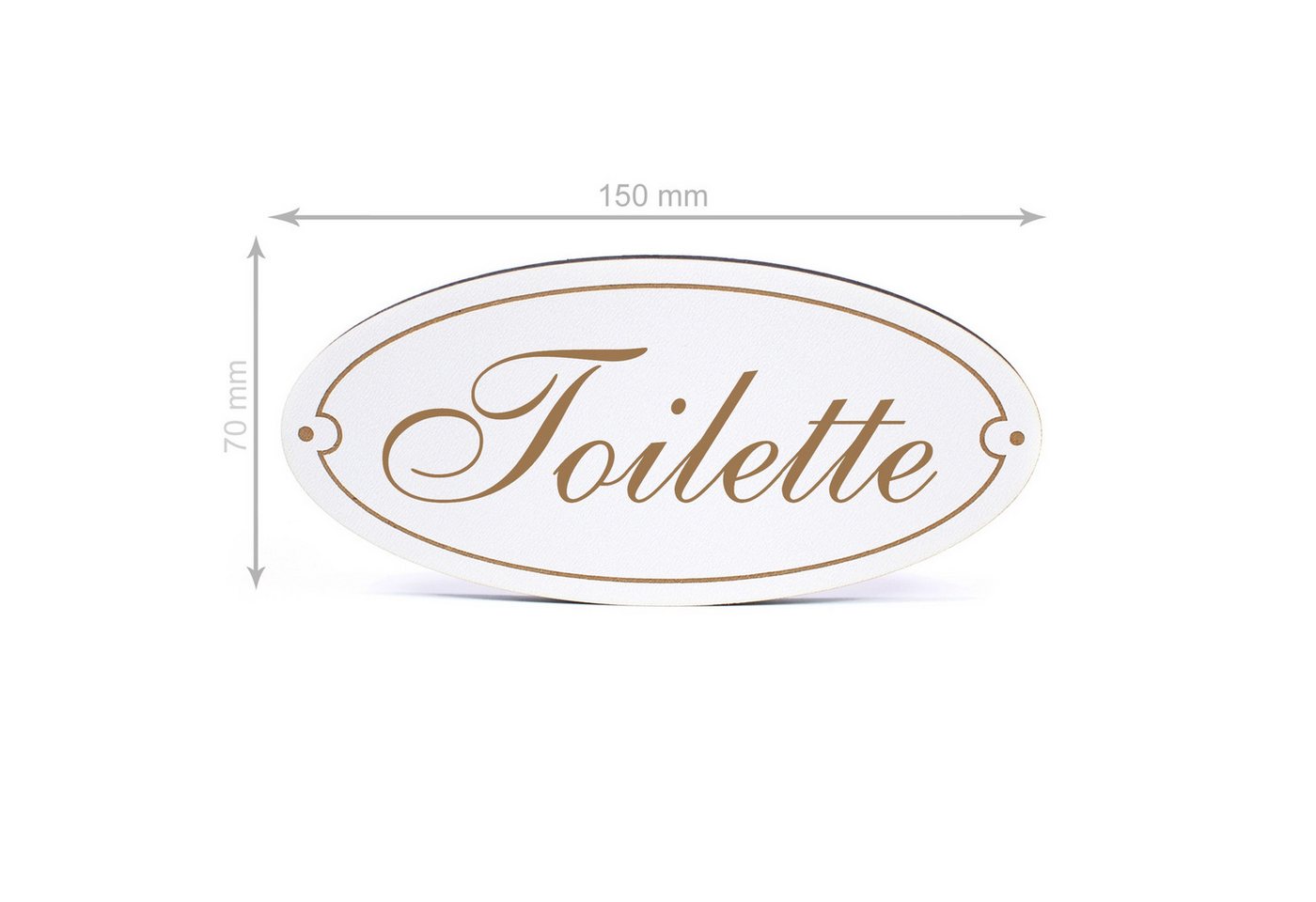 Dekolando Hinweisschild Türschild Oval - Toilette - Schild 15 x 7 cm - Schilder Türschilder, (1 St) Bild 3