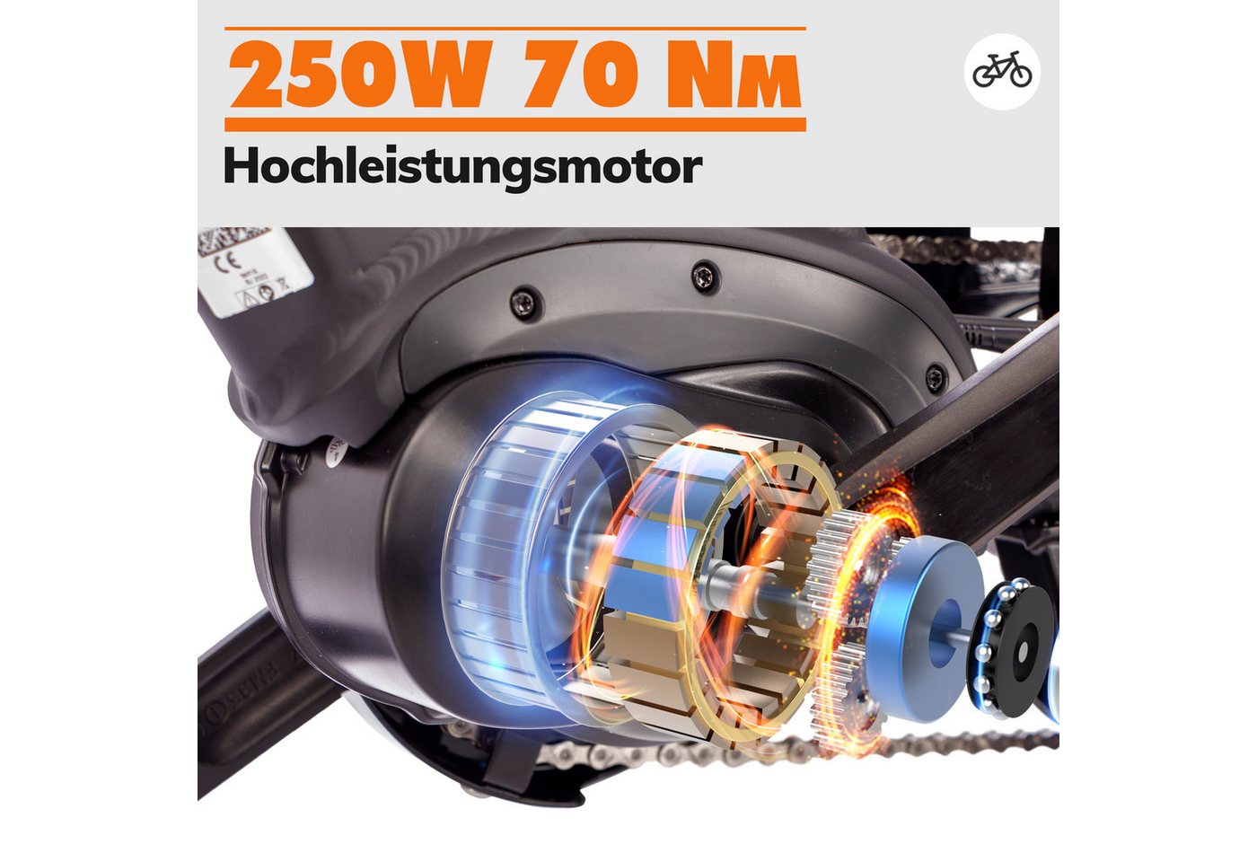 SAXXX E-Bike Trekkingrad Damen/Herren 28*2'', 418Wh, 80-100km, Scheibenbremsen, 9 Gang Shimano Alivio Schaltwerk, Kettenschaltung, Mittelmotor, 418 Wh, (mit Akku-Ladegerät, mit Akku-Schlüssel), E-Trekkingrad mit Gepäckträger, Federgabel, Akku entnehmbar Bild 2