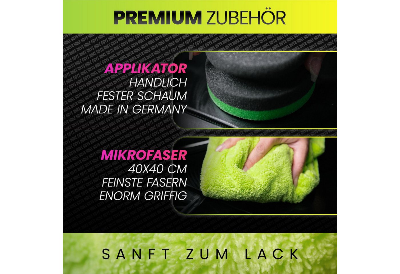 Nuke Guys Nuke Guys All in One Polish Set 3 in 1 Politur One Step Autopolitur (3 St), Autopolitur mit Versiegelung - zum Kratzer entfernen Bild 3