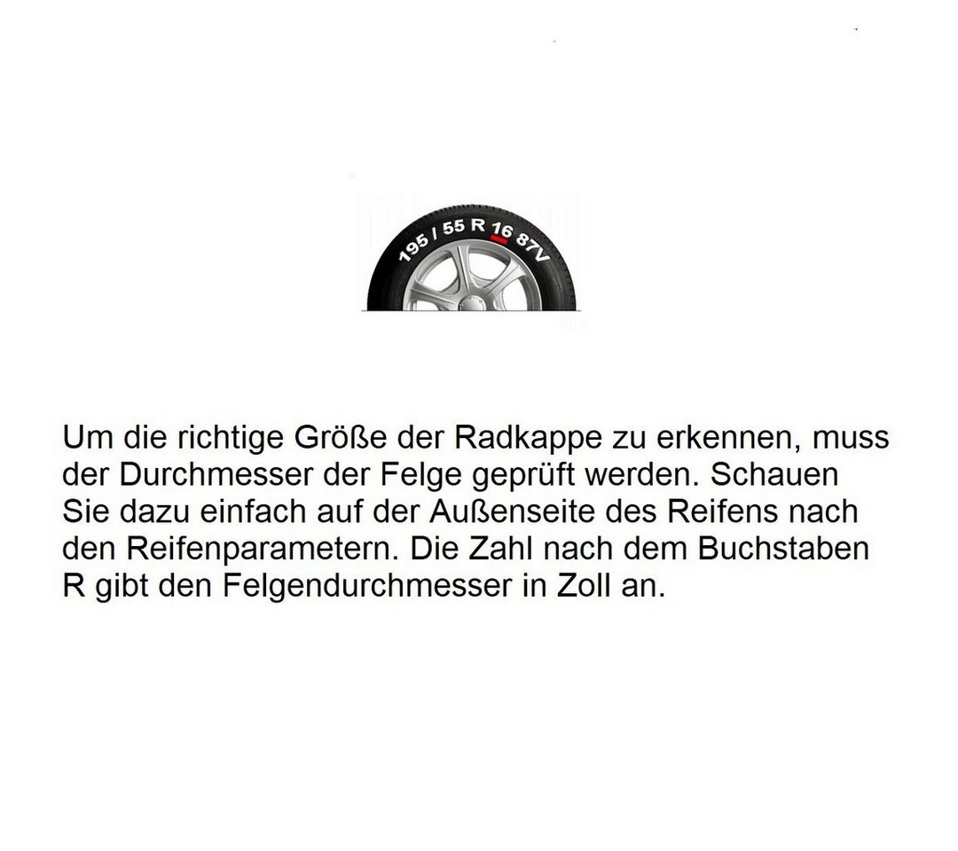 NRM Radkappen Stig Extra, 17 in Zoll, 17" Radkappen Komplettset 4 Stück