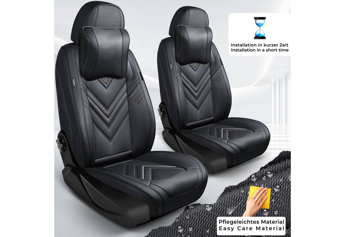 BREMER SITZBEZÜGE Autositzbezug für Subaru Forester Bj 2013-19 SL3, Set, 2-tlg., Schonbezüge Sitzbezüge Fahrer und Beifahrer, in Schwarz