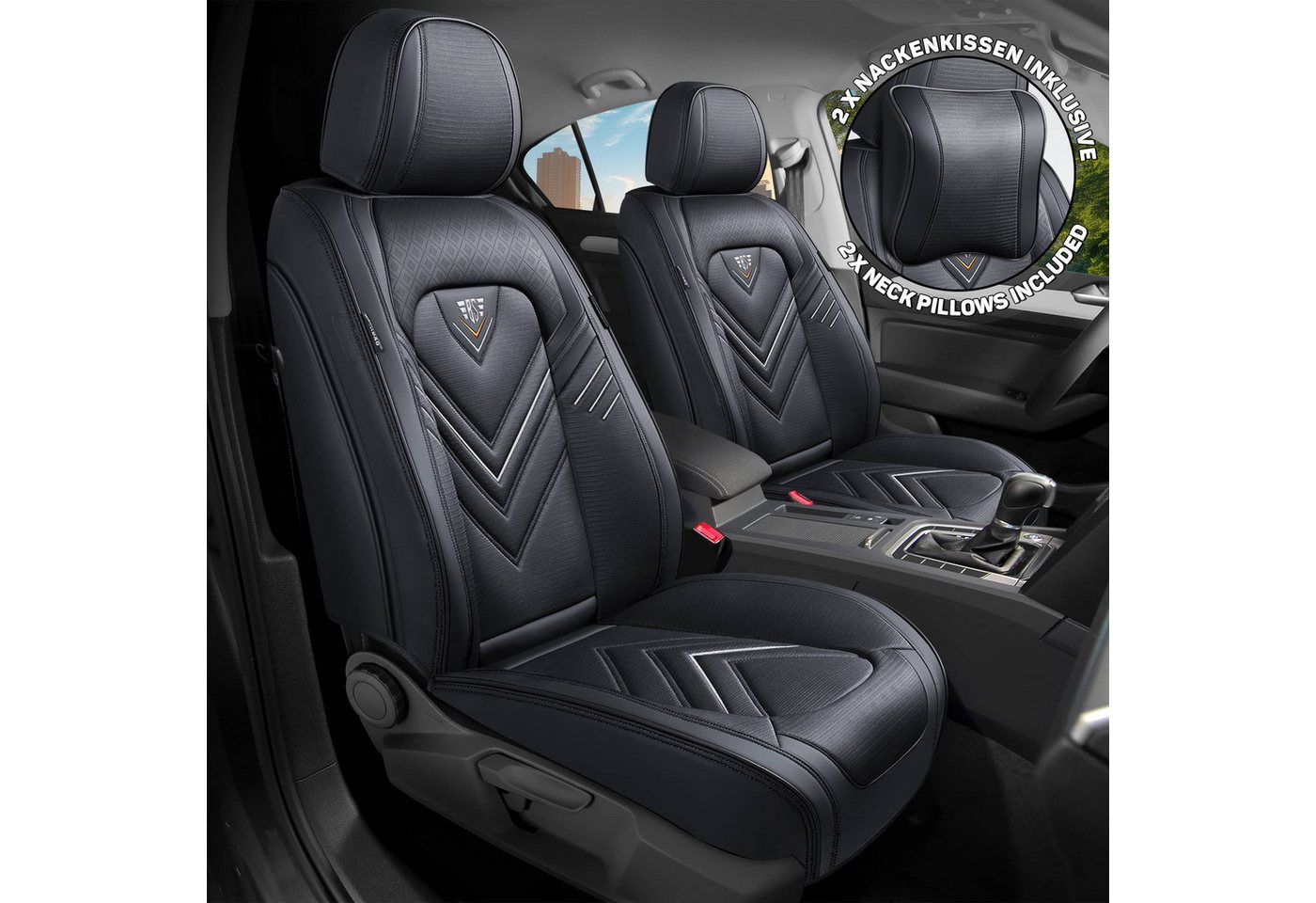 BREMER SITZBEZÜGE Autositzbezug für Subaru Forester Bj 2013-19 SL3, Set, 2-tlg., Schonbezüge Sitzbezüge Fahrer und Beifahrer, in Schwarz Bild 4