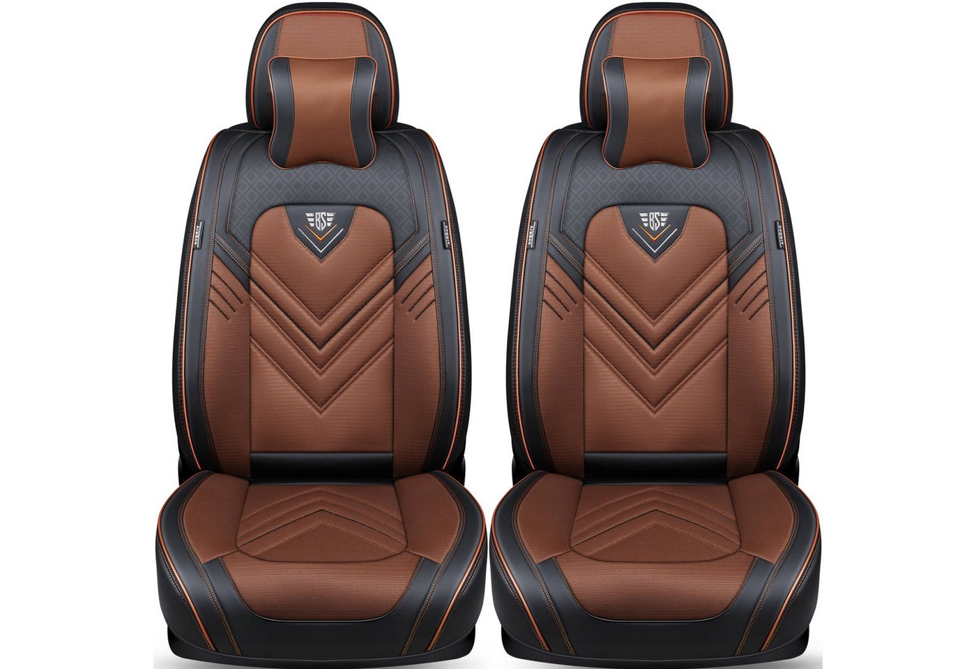 BREMER SITZBEZÜGE Autositzbezug für Mercedes Sprinter Bj 2006-18 SL2, Set, 2-tlg., Schonbezüge Sitzbezüge Fahrer und Beifahrer, in Schwarz/Braun Bild 5