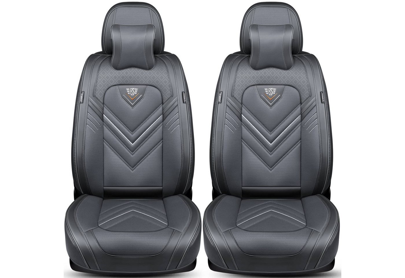 BREMER SITZBEZÜGE Autositzbezug für VW T-Roc Bj ab 2017 SL1, Set, 2-tlg., Schonbezüge Sitzbezüge Fahrer und Beifahrer, in Grau Bild 3