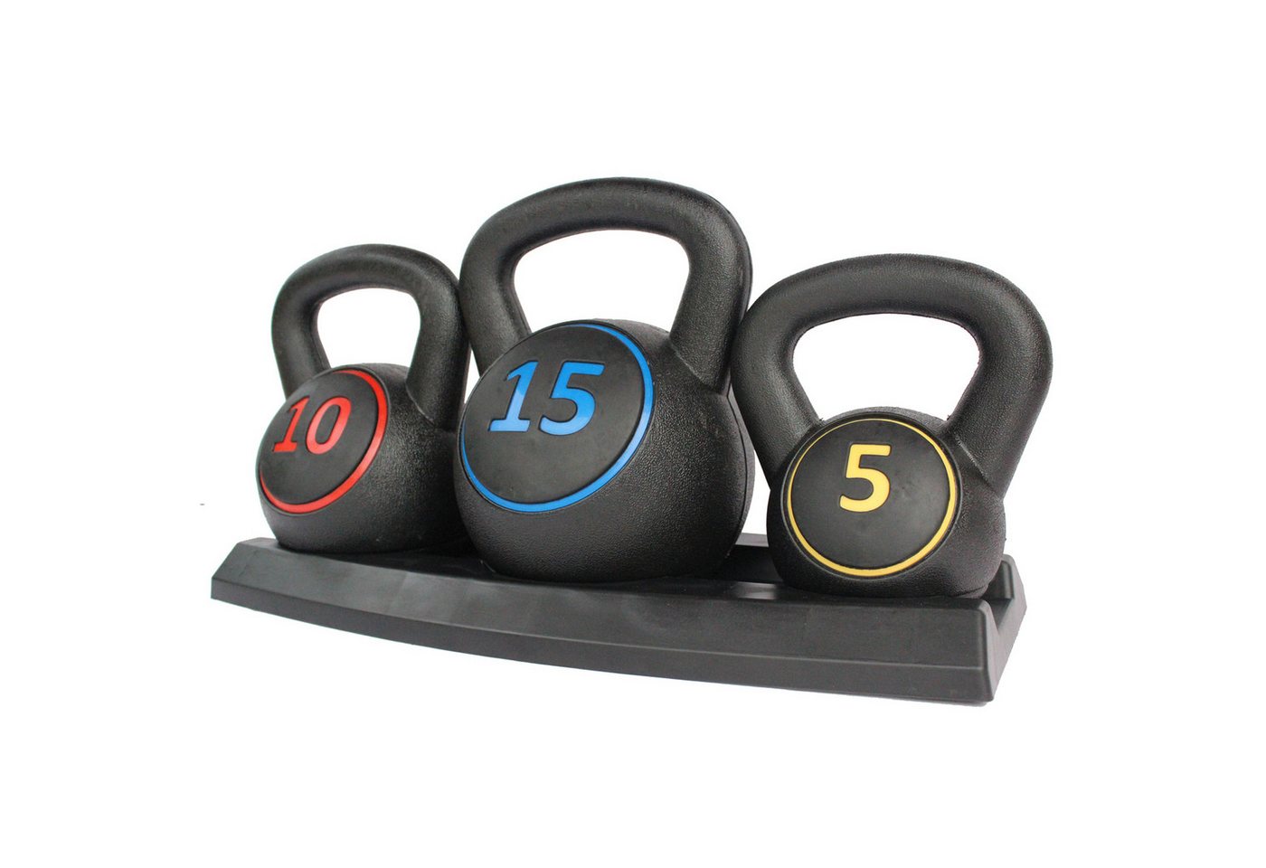 Fine Life Pro Kettlebell Hantelkugel-Set 5/10/15 LB rutschfest Heimfitness Krafttraining Bild 2