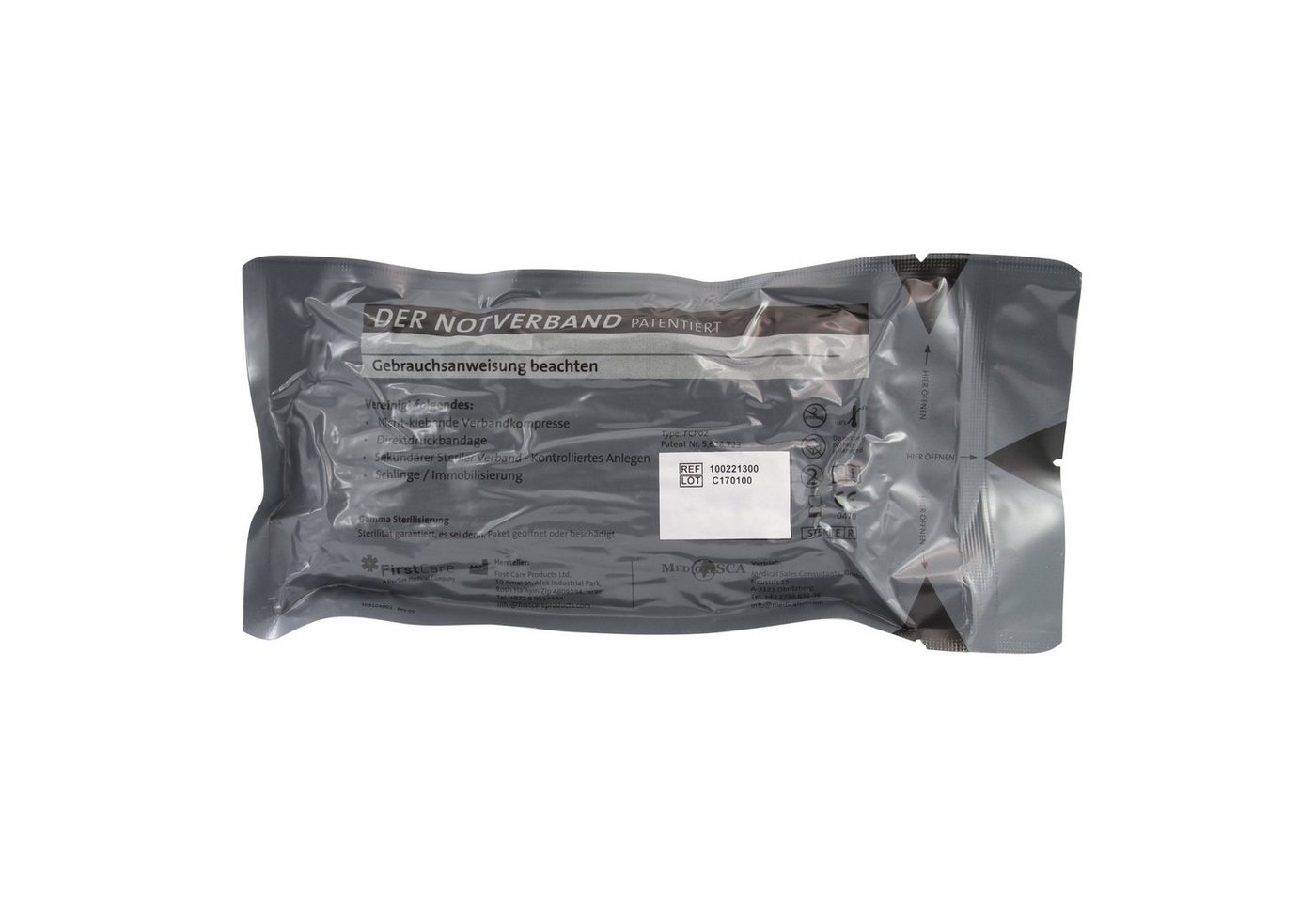 SANISMART Erste-Hilfe-Set Militär Grün Emergency Bandage Bild 2