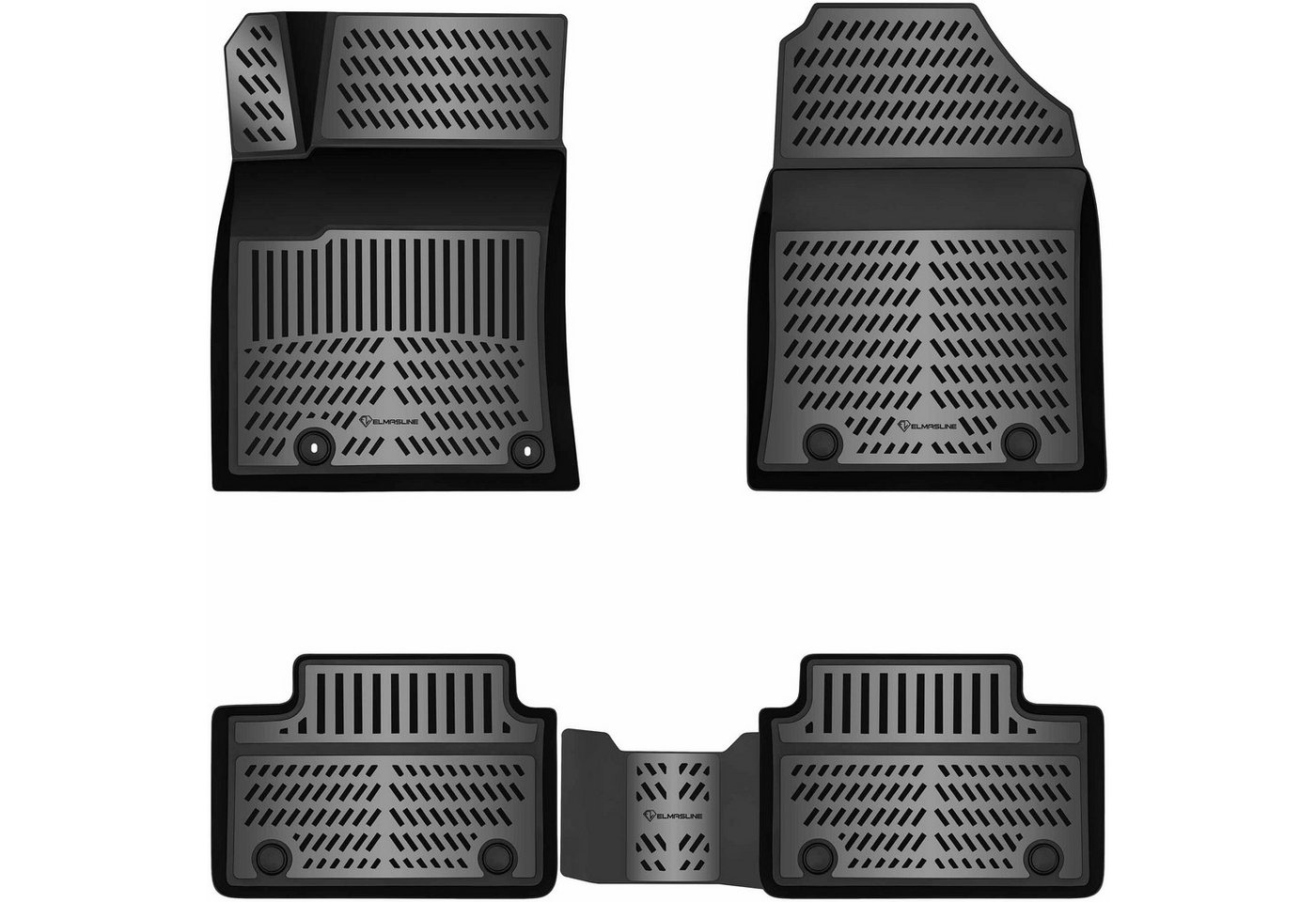 ELMASLINE Auto-Fußmatten Gummi (4 St), für HYUNDAI i30 (2017-2025) PD - 3D Gummimatten - Zubehör - Hoher Rand, 2017, 2018, 2019, 2020, 2021, 2022, 2023, 2024, 2025 Bild 5