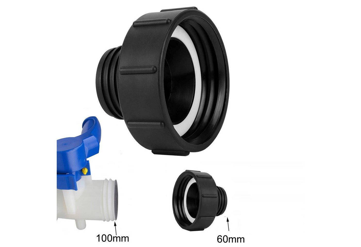 Youyijia Tankdeckel IBC Adapter 3 Inch S100 x 8 Coarse Thread Bild 3