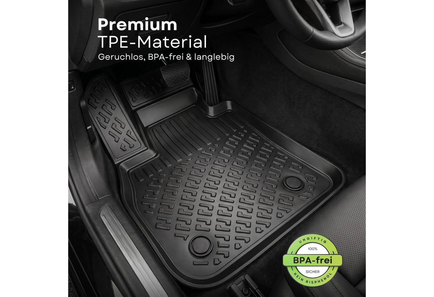 fussmattenprofi.com Auto-Fußmatte 3D Auto Fussmatten für VW Transporter T5/T6 2003-2020 (1 St), für Volkswagen Volkswagen Transporter Bild 3