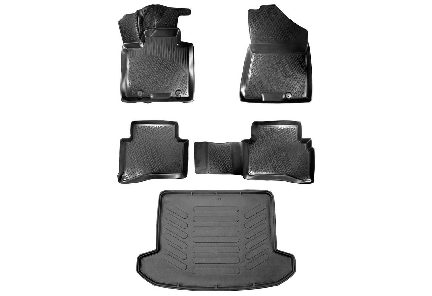 fussmattenprofi.com Auto-Fußmatten 3D Auto Gummimatten & Kofferraumwanne für Hyundai Tucson 3 2015-2020 Bild 5