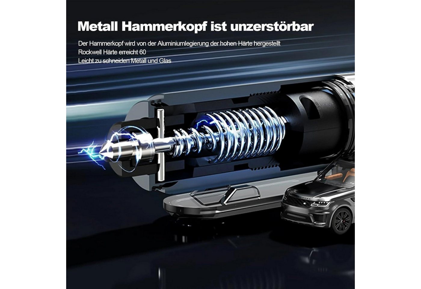 LuxusKollektion Erste-Hilfe-Set Notfallhammer Auto 2in1 Gurtschneider Glasbrecher Bild 4