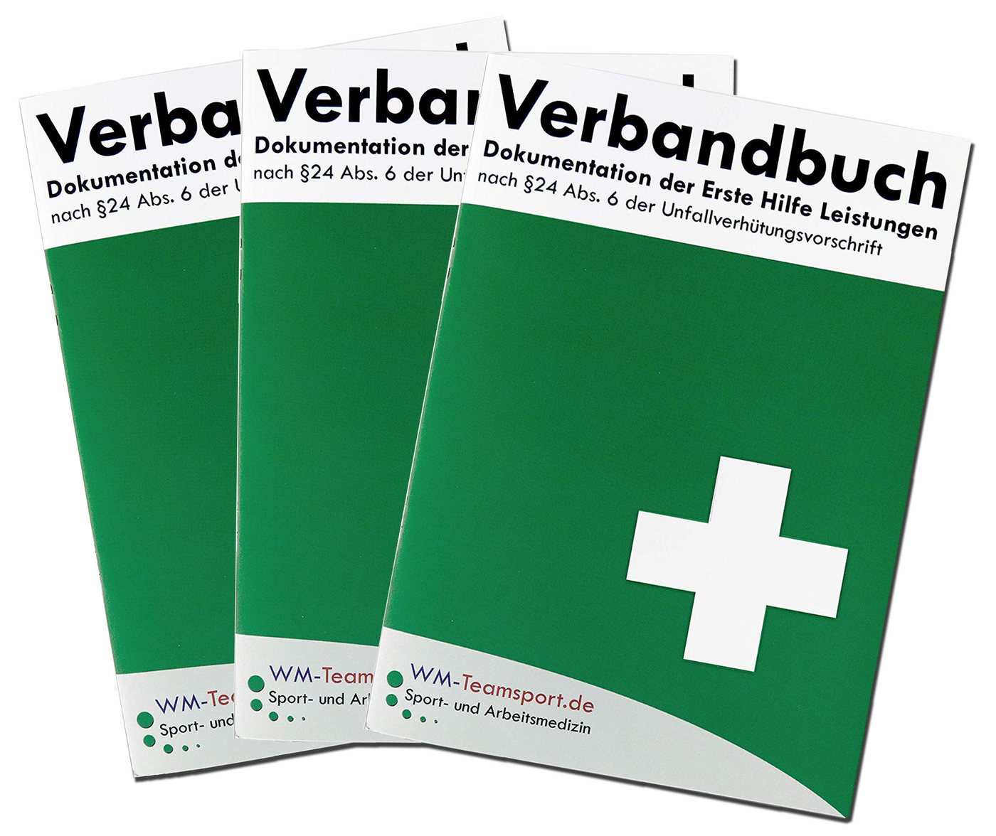 WM-Teamsport Erste-Hilfe-Set 3er Pack Verbandbuch Erste Hilfe + heraustrennbare Seiten, (3 St)