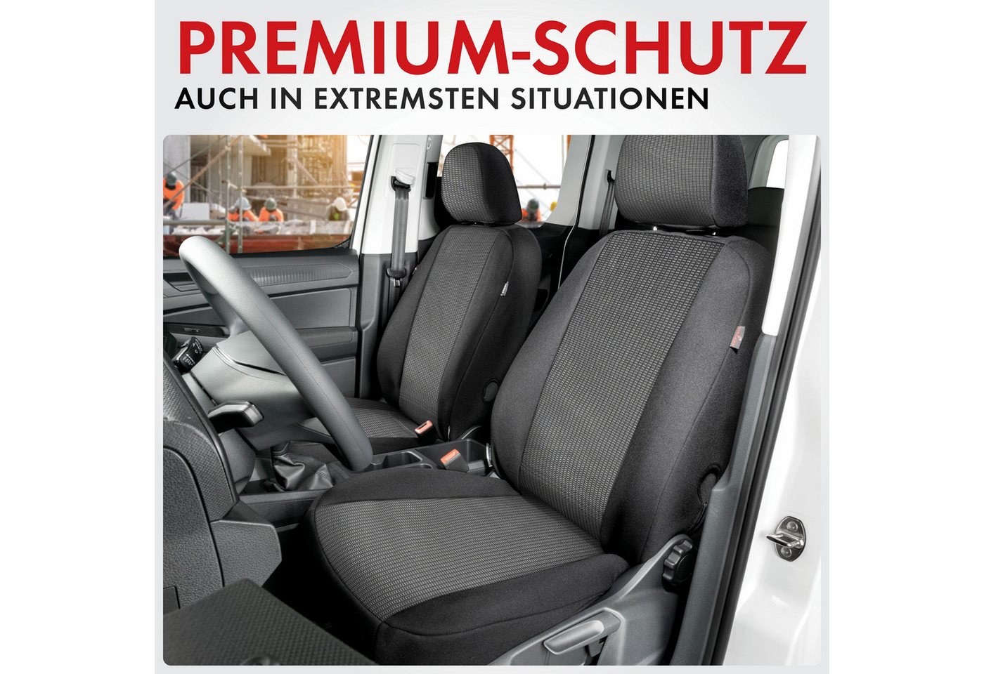 WALSER Autositzbezug Einzelsitz vorne Normalsitz, 1 Einzelsitzbezug, 3-tlg. Bild 3