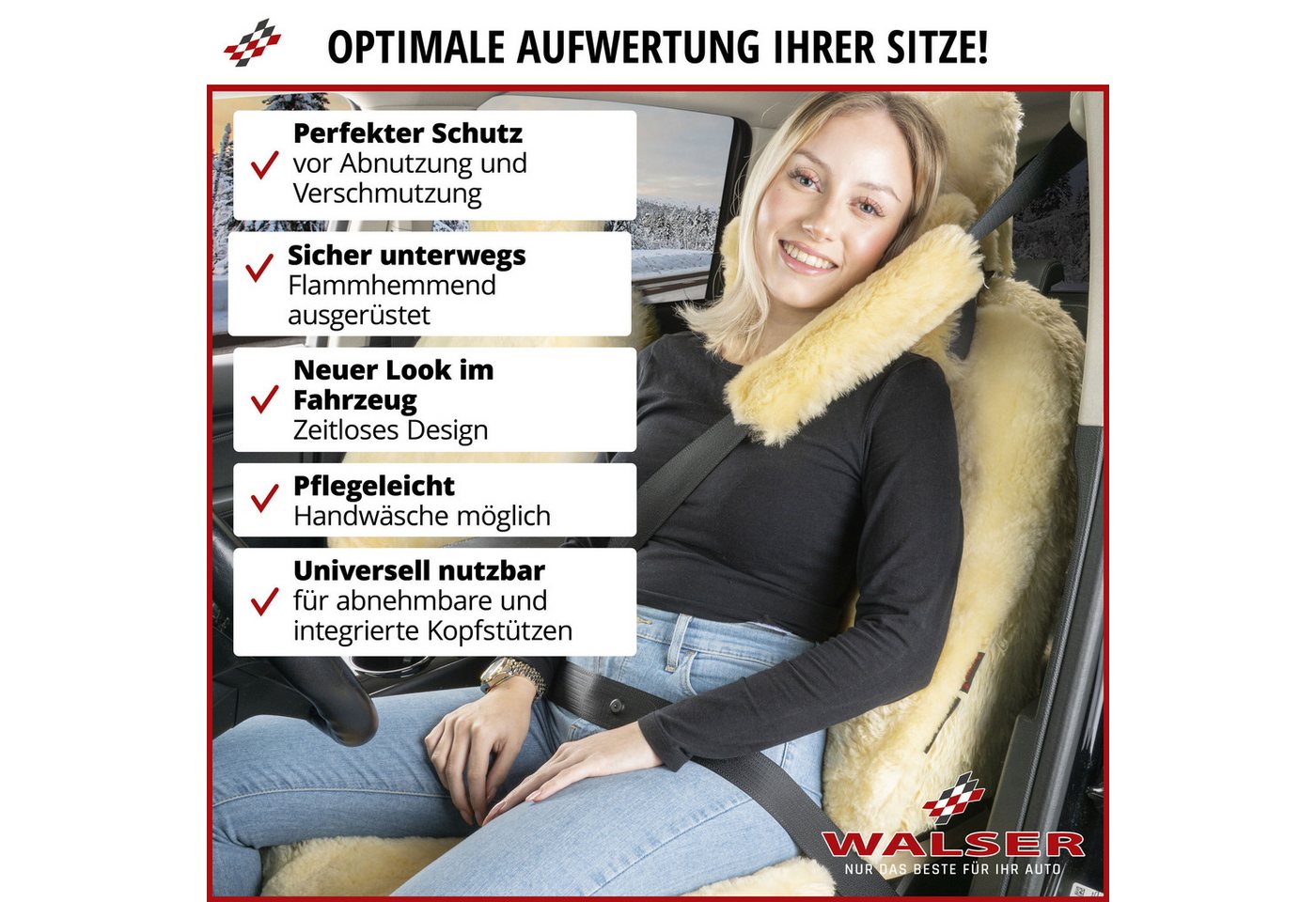 WALSER Autositzbezug Autositzaufleger Marla, 1 Stück, 1-tlg. Bild 5