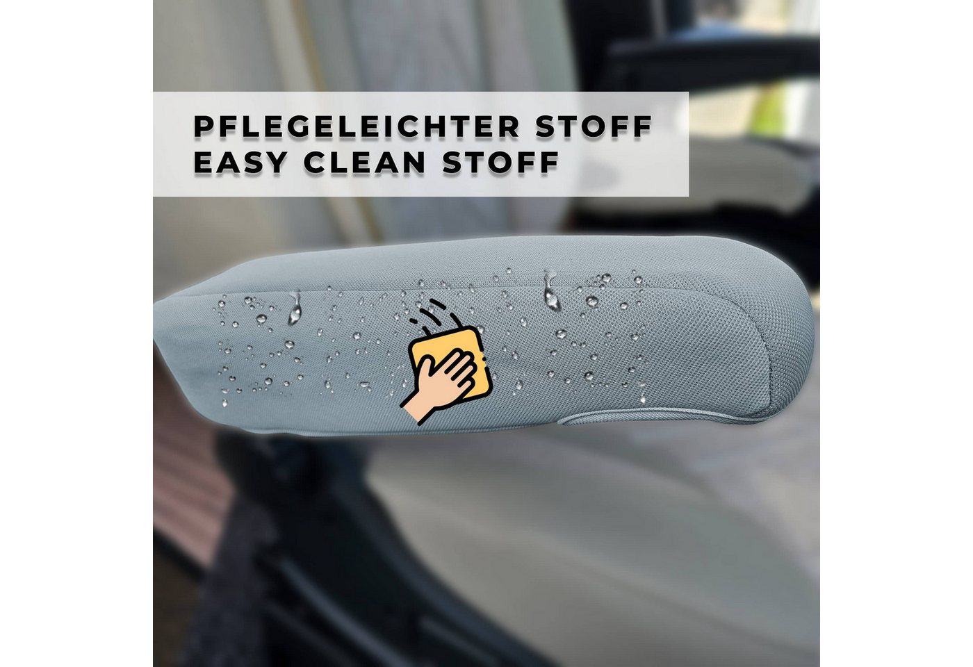 BREMER SITZBEZÜGE Autositzbezug Typ 1 Grau, Set, 4-tlg., Armlehnenbezüge für Fahrer und Beifahrer, in Grau
