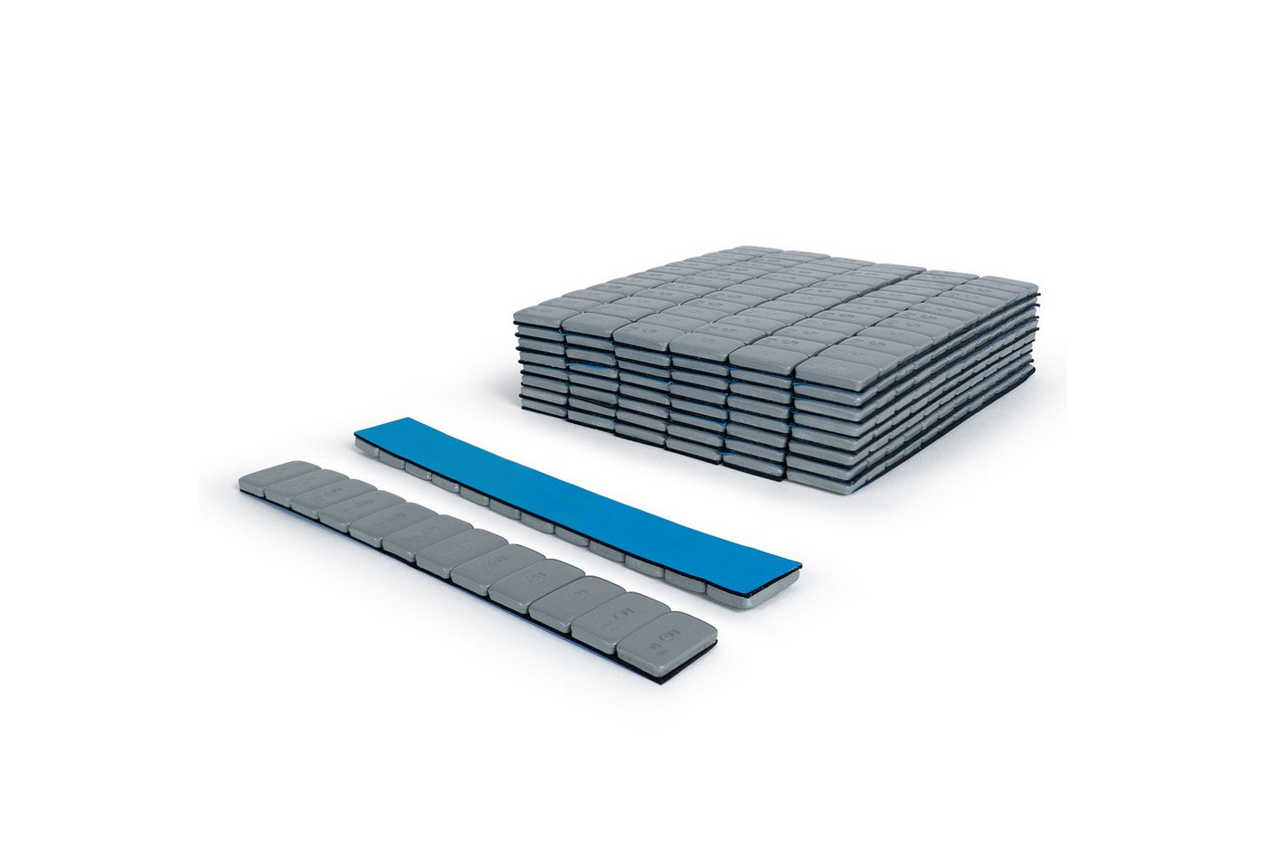 Weber GmbH Reifenwuchtmaschine Weber Klebegewichte silber für Alufelgen, Box á 50 Riegel 12 x 5 g, aus Stahl, zum Auswuchten von Aluminiumfelgen