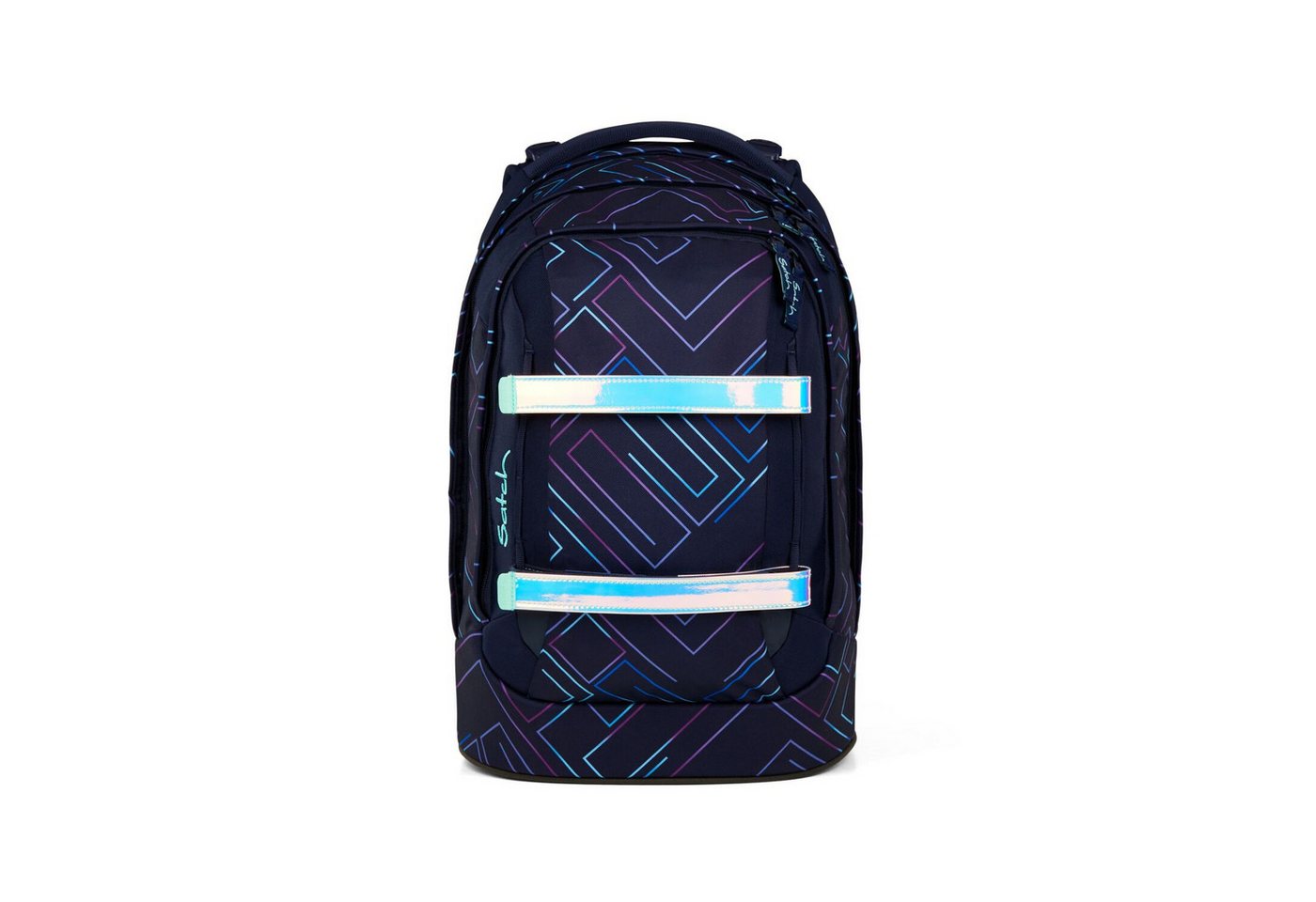 Satch Schulranzen Schulrucksack-Set PACK Purple Laser 2-teilig (2-teilig), ergonomisch, Your-Size-System: auf Körpergröße anpassbar Bild 3