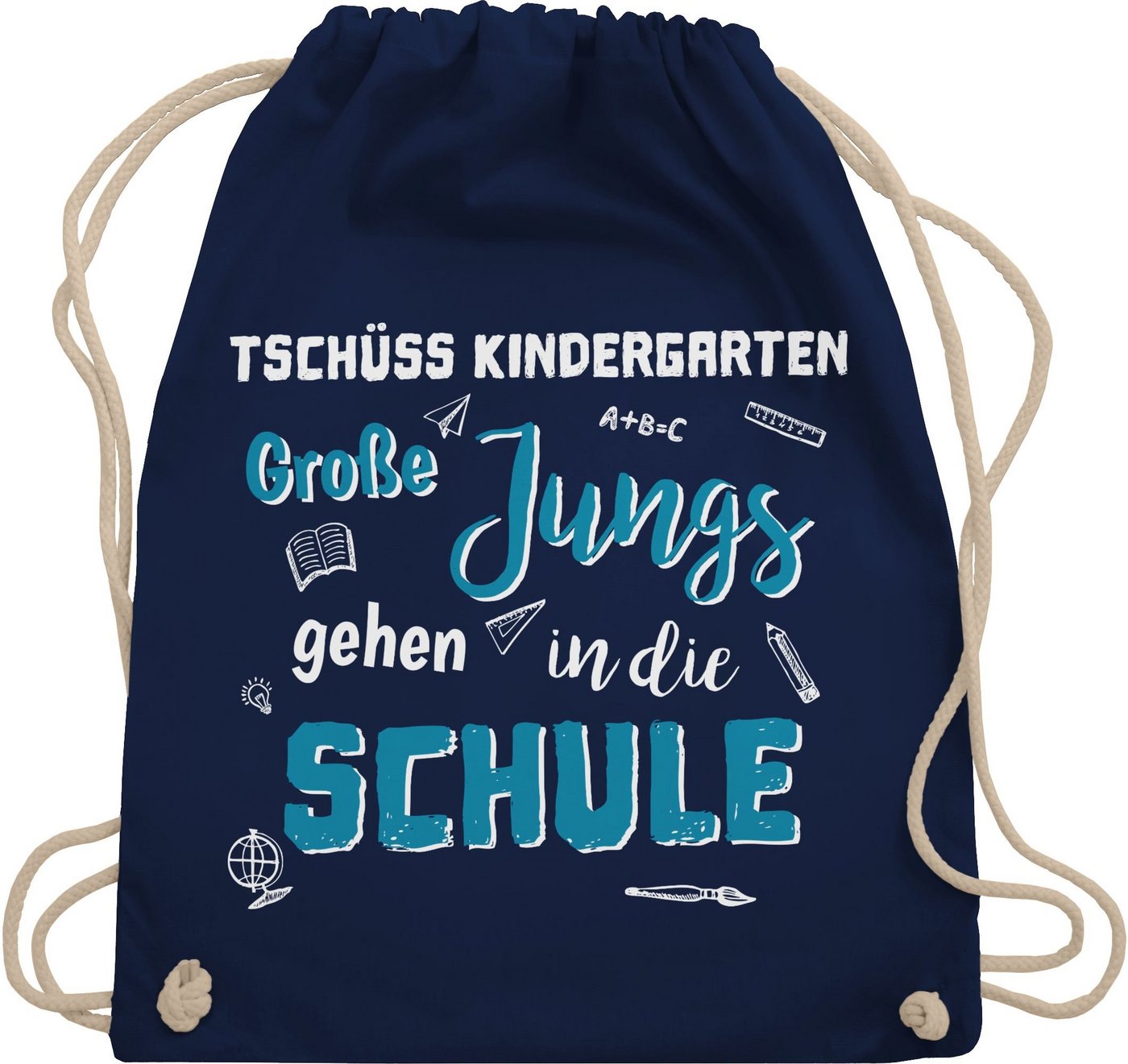 Shirtracer Turnbeutel Tschüss Kindergarten Große Jungs, Schulanfang & Einschulung Geschenk Turnbeutel Bild 2