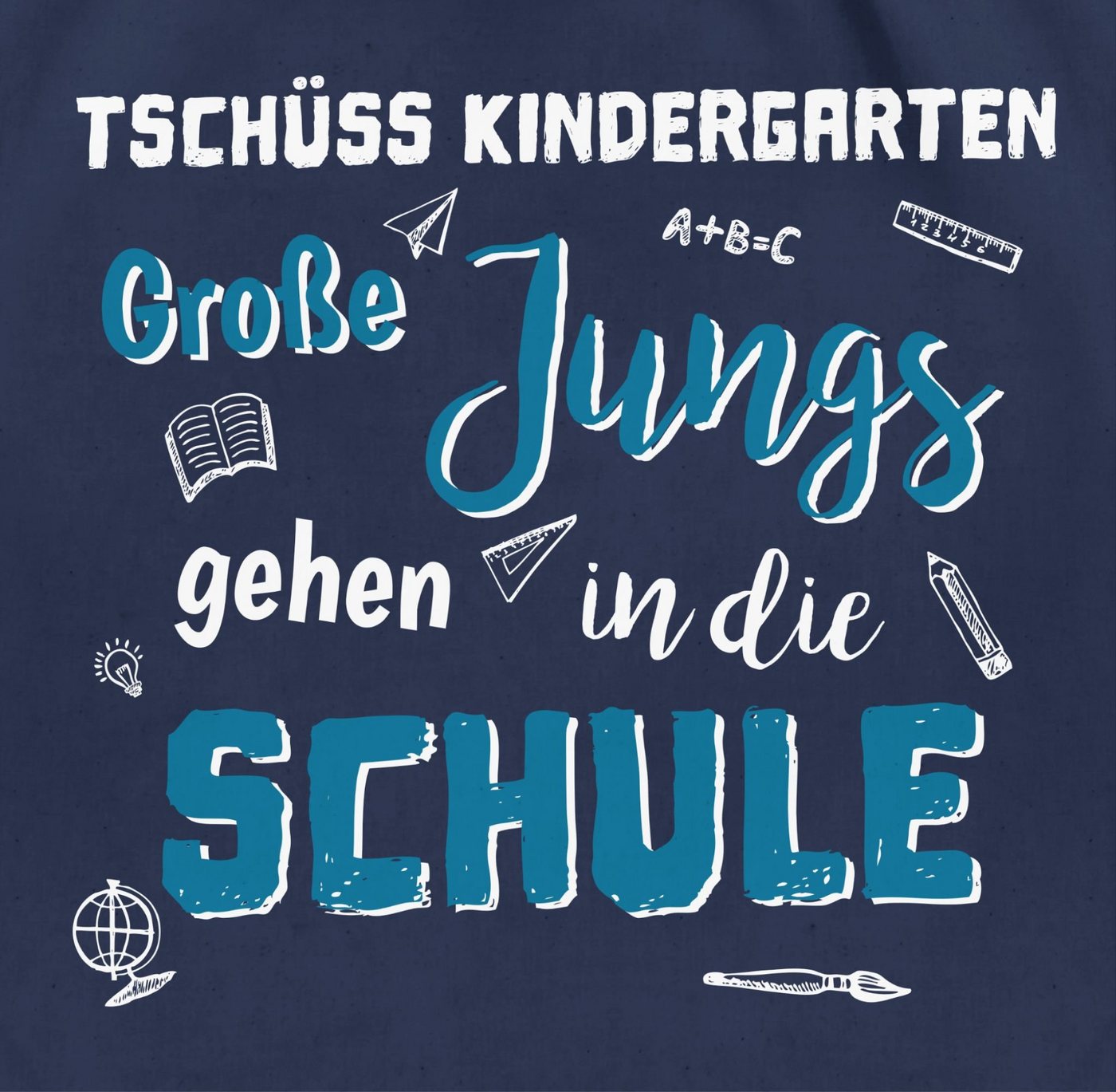 Shirtracer Turnbeutel Tschüss Kindergarten Große Jungs, Schulanfang & Einschulung Geschenk Turnbeutel Bild 3