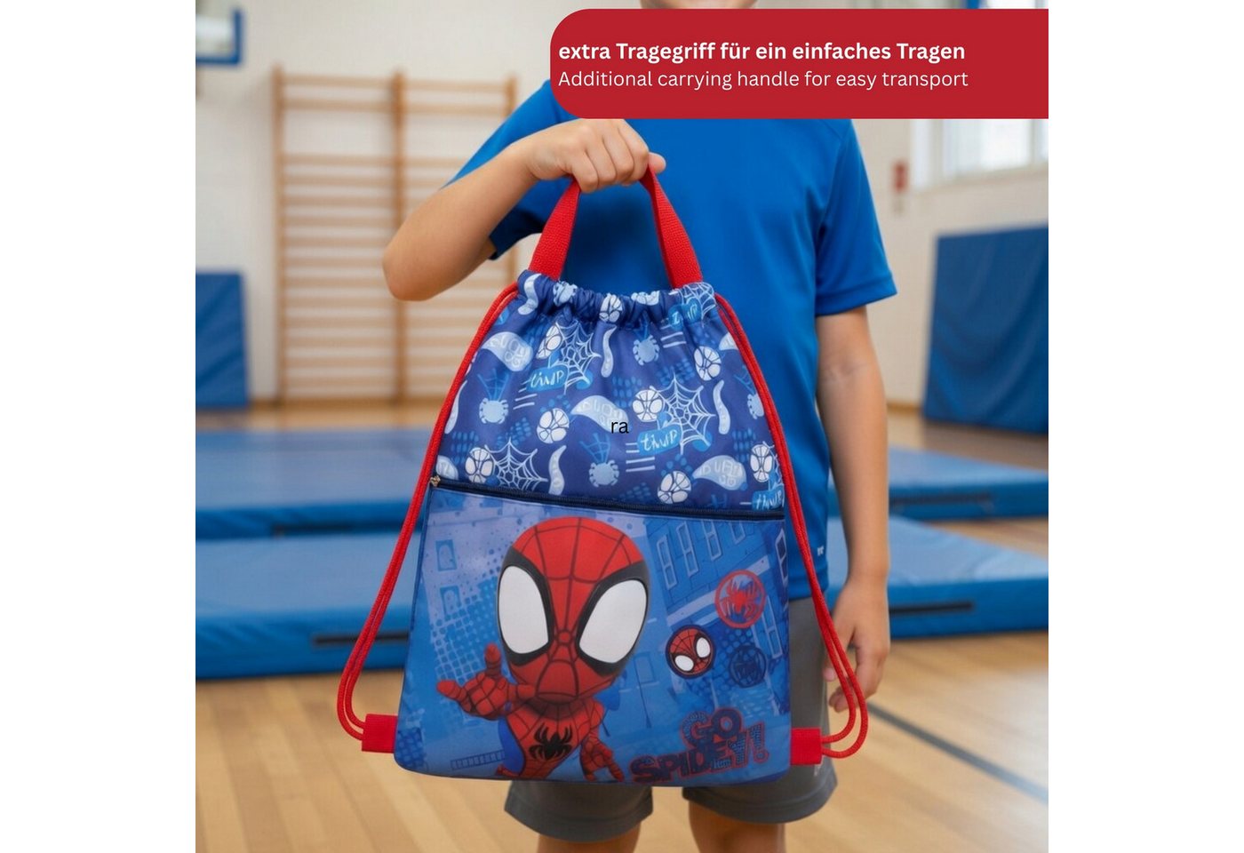 Spiderman Turnbeutel Spidey Spider-Man Turnbeutel, Schwimmbeutel, zusätzliches Staufach