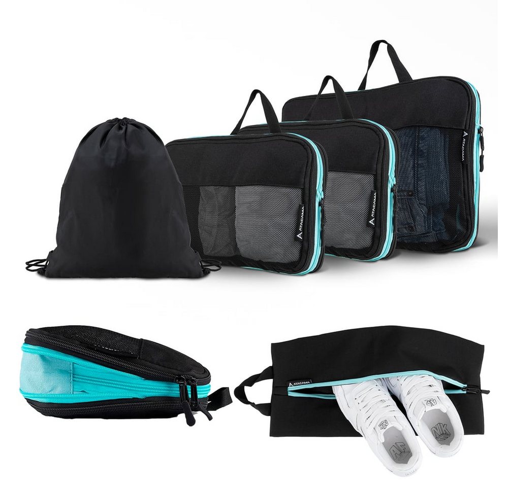 Atacama Packsack Daypack Packsack mit Sichtfenster 6er-Set, Packtaschen mit Kompression für Rucksack Koffer Dual-Taschen Bild 4