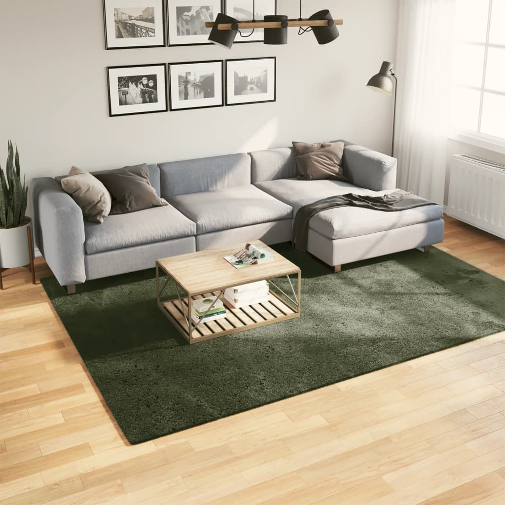 Teppich Huarte Kurzflor Weich Und Waschbar Waldgrün 200x280 Cm