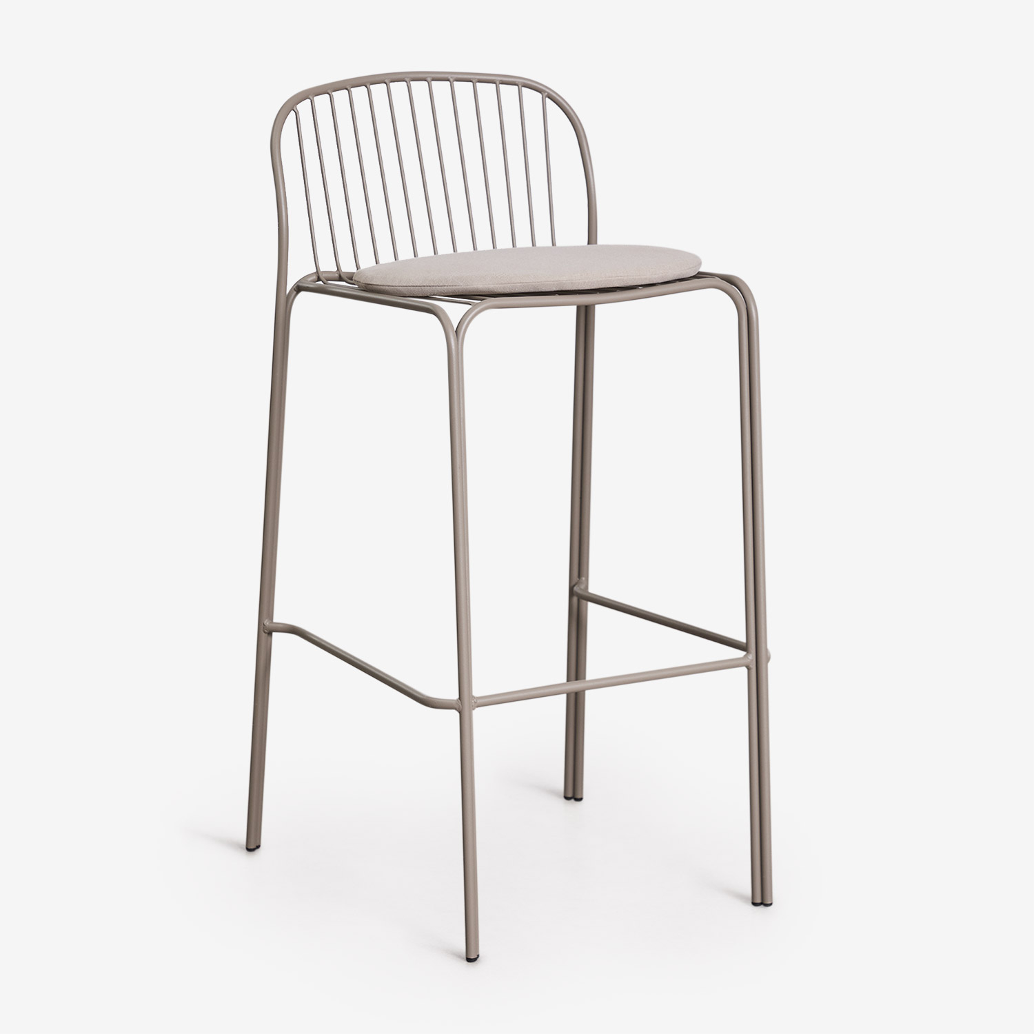 Sklum Pack Aus 2 Hohen Gartenhockern Aus Stahl Anerina Moka Braun ↑75 Cm